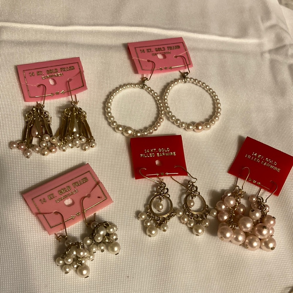 Pierced earrings 5 pairs dangle